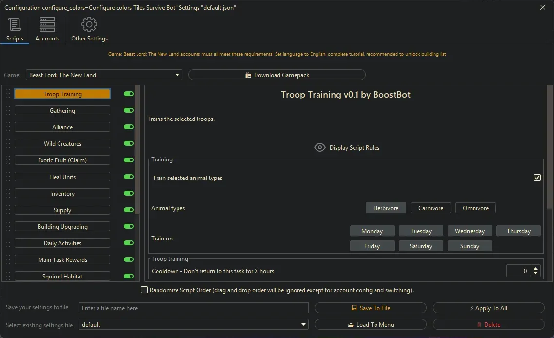 Beast Lord Bot - Troop Training