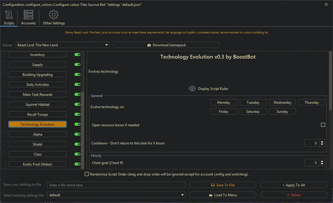 Beast Lord Bot - Technology Evolution