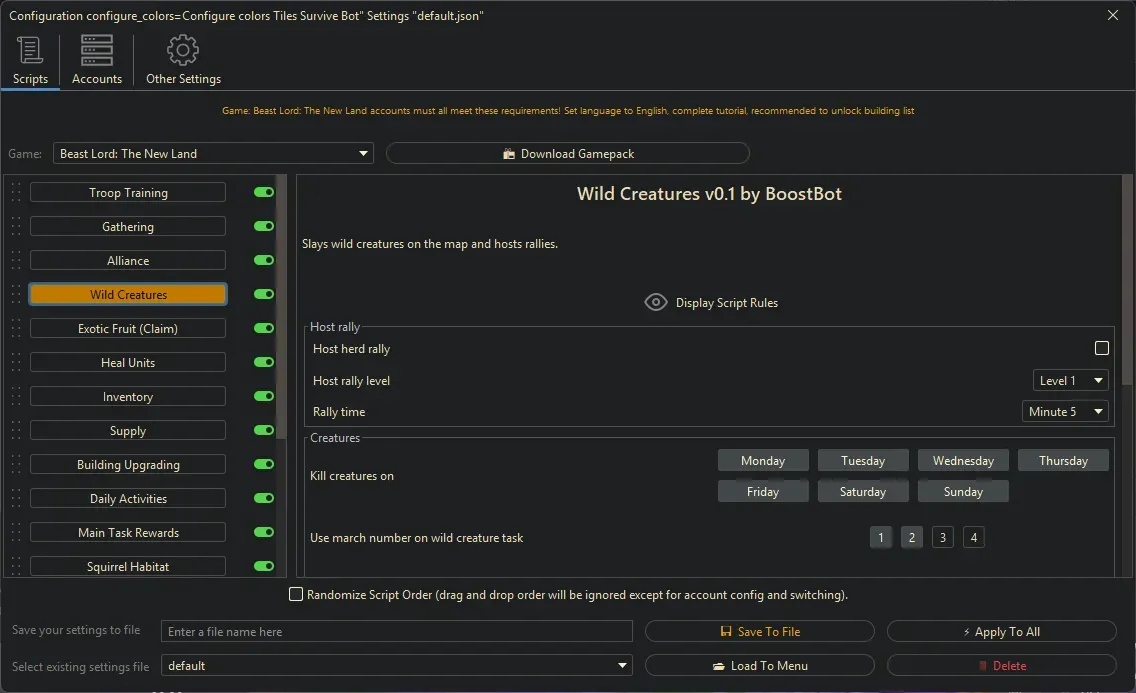 Beast Lord Bot - Wild Creatures