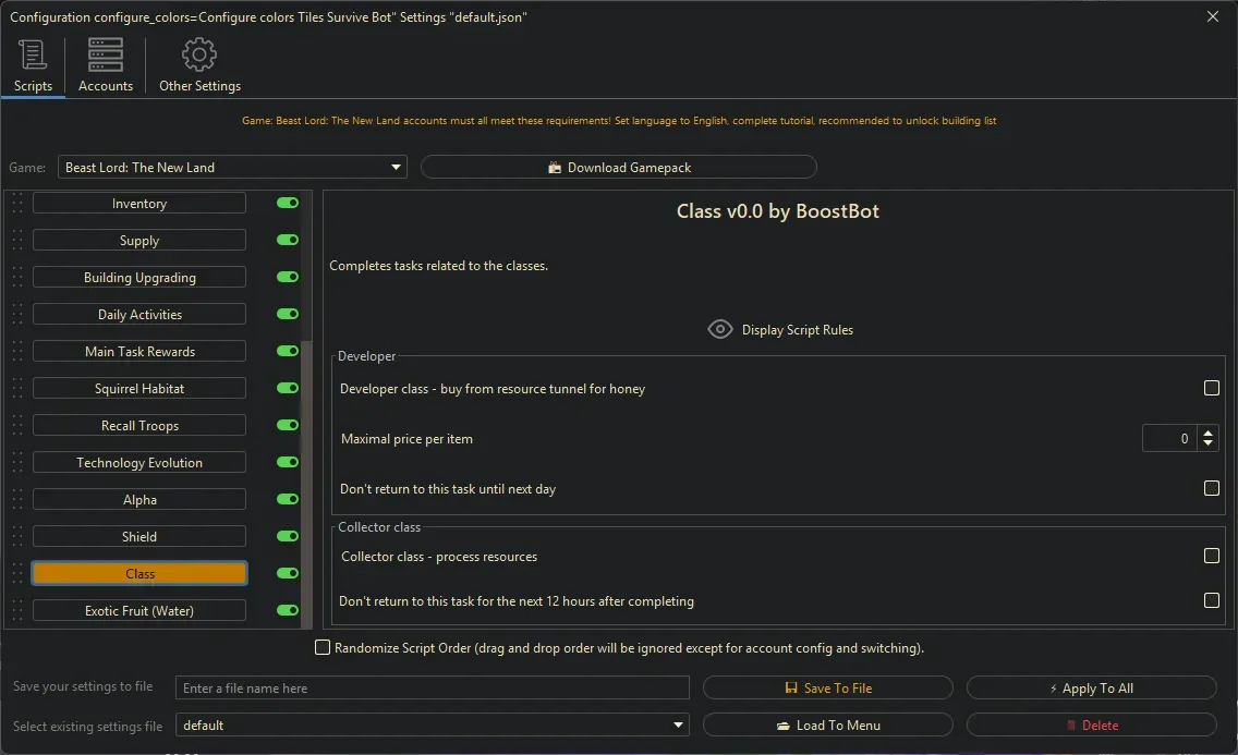 Beast Lord Bot - Class